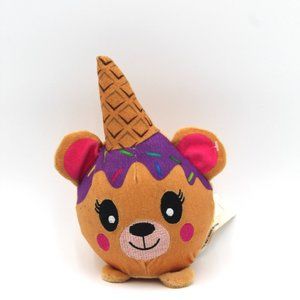 Smooshimals Toy Factory Plush-  Ice Cream Cone Bear With Sprinkles - 8" Tall